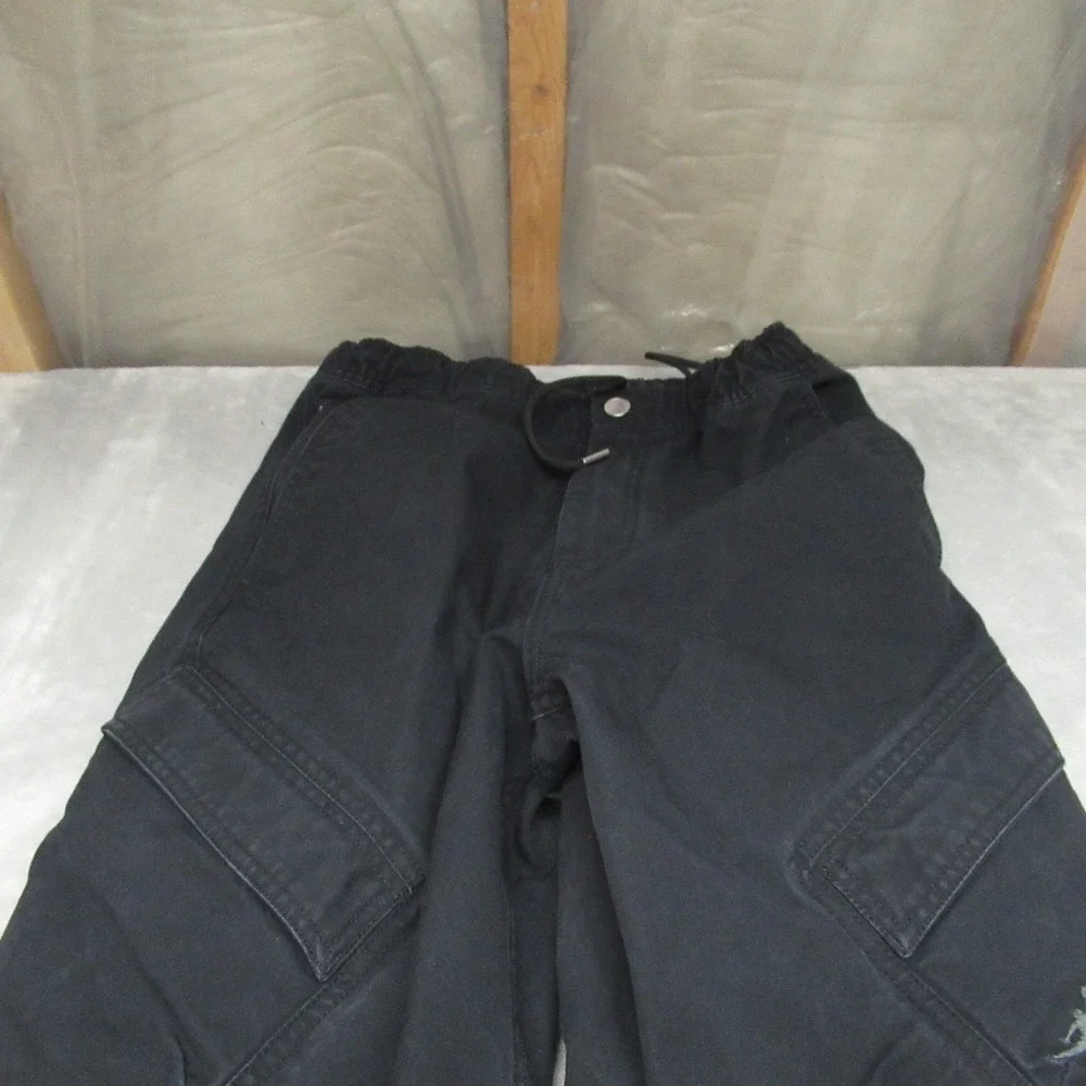 Jordan Pants Mens Small Black Chicago Utility Cargo Active Jog Relaxed 27x32‎